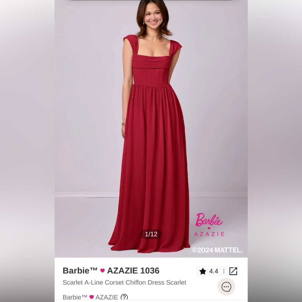 Barbie Scarlet A-Line Chiffon Dress